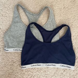 Calvin Klein cotton sports bras (2) size M